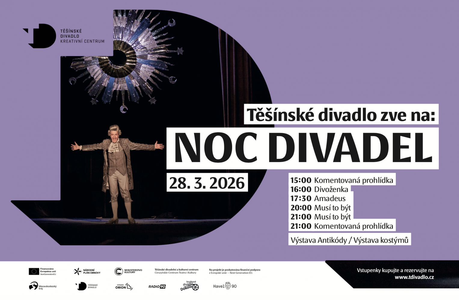 Noc divadel: Těšínské divadlo otevře zákulisí i hvězdárnu